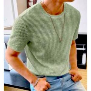 SHein Mens Waffle Knit Tee